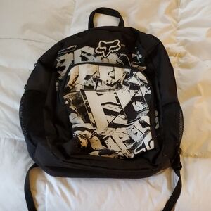 Black Graphic Backpack